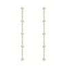18K Yellow Gold 1/4Ct Diamond Drop Earrings