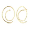 14K Yellow Gold Freeform Spiral Earrings