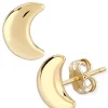 14K Yellow Gold 8mm Half Moon Stud Earrings