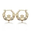 14K Yellow Gold Sm. Claddagh Sd Earrings