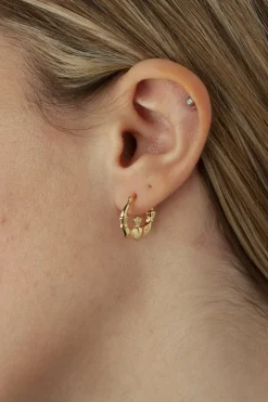 14K Yellow Gold Sm. Claddagh Sd Earrings