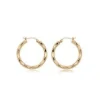 14K Yellow Gold Sm. Fancy Hoop Sd Earrings