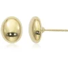 14K Yellow Gold Sm. Oval Stud Earrings
