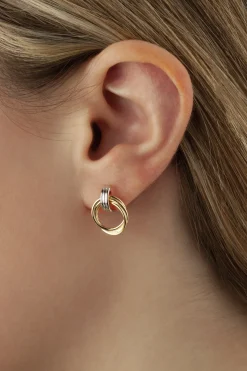 14K Yellow Gold Tt Sm. D/Knocker Earrings