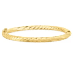 14K Yellow Gold Twist Bangle