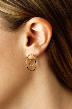 14KG Lg/Sm. Dbl Tube S/D Earrings