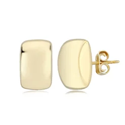 14KG Modern Rectangle Stud Earrings