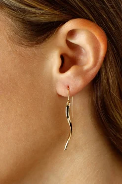 14KG Straight Dangle Earrings