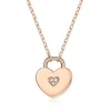 14KRG 0.01Ct Heart Lock Pendant