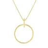 14kt Gold 17 inches Yellow Finish 29x22.6mm Ring of Life Necklace with Lobster Clasp