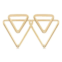 14KY Double Open Triangle Earrings