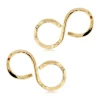 14KY Hammered Infinity Earrings