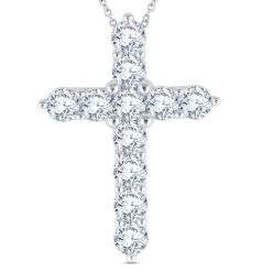 Lab Grown Diamond 3 Carat Cross Pendant
