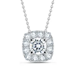 Lab Grown Diamond 3/4 Carat Halo Pendant