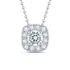 Lab Grown Diamond 1/2 Carat Halo Pendant