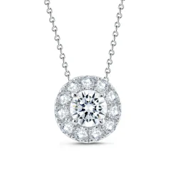 Lab Grown Diamond 1/2 Carat Halo Pendant