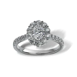 Lab Grown Diamond Halo Engagement Ring