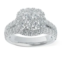Lab Grown Diamond Halo Engagement Ring