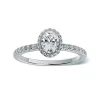 Lab Grown Diamond Halo Engagement Ring