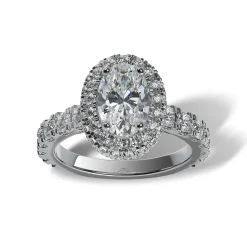 Lab Grown Diamond Halo Engagement Ring