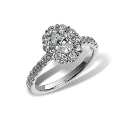 Lab Grown Diamond Halo Engagement Ring