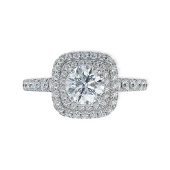 Lab Grown Diamond Halo Engagement Ring