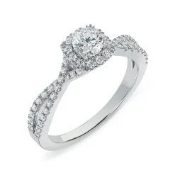 Lab Grown Diamond Halo Engagement Ring