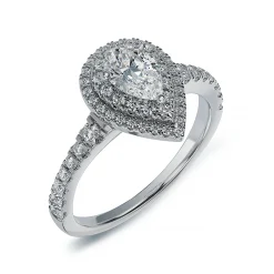 Lab Grown Diamond Halo Engagement Ring