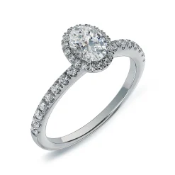 Lab Grown Diamond Halo Engagement Ring