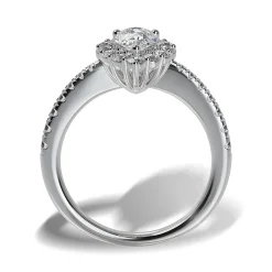 Lab Grown Diamond Halo Engagement Ring
