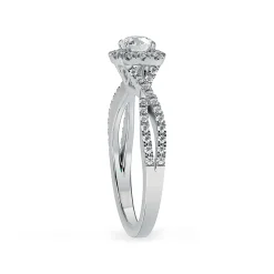 Lab Grown Diamond Halo Engagement Ring