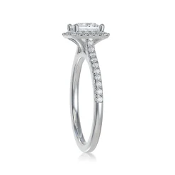 Lab Grown Diamond Halo Engagement Ring