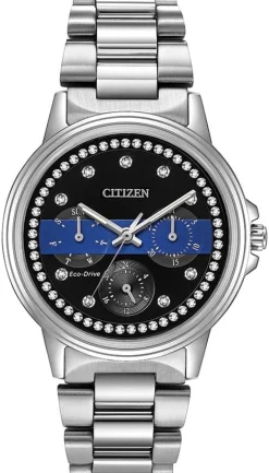 Lady's Thin Blue Line Box Set Citizen Watch