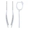 Sterling Silver 1/4Ctw Dangle Fashion Earrings