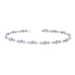 Sterling Silver 1/10Ctw Dia Fashion Bracelet