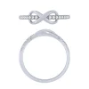 Sterling Silver 0.12Ctw Diamond Infinity Ring