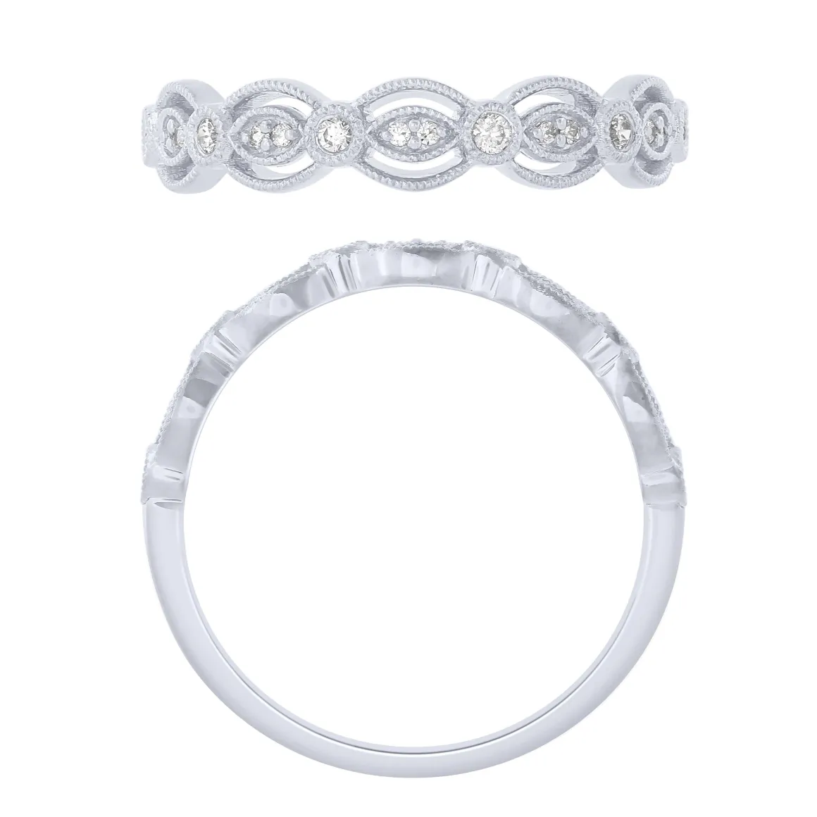 Sterling Silver 1/10Ctw Diamond Fashion Band