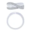 Sterling Silver 1/3Ctw Diamond Wide Fashion Ring