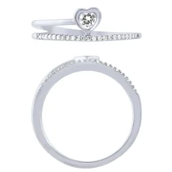 Sterling Silver 0.16Ctw Fashion Ring