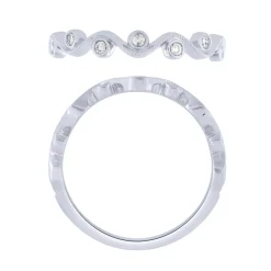 Sterling Silver 0.10Ctw Stackable Band