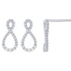 Sterling Silver 0.16Ctw Twisted Post Earrings