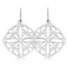 Sterling Silver Cushion Lace Earrings