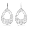 Sterling Silver Gypsy Swirl Teardrop Earrings