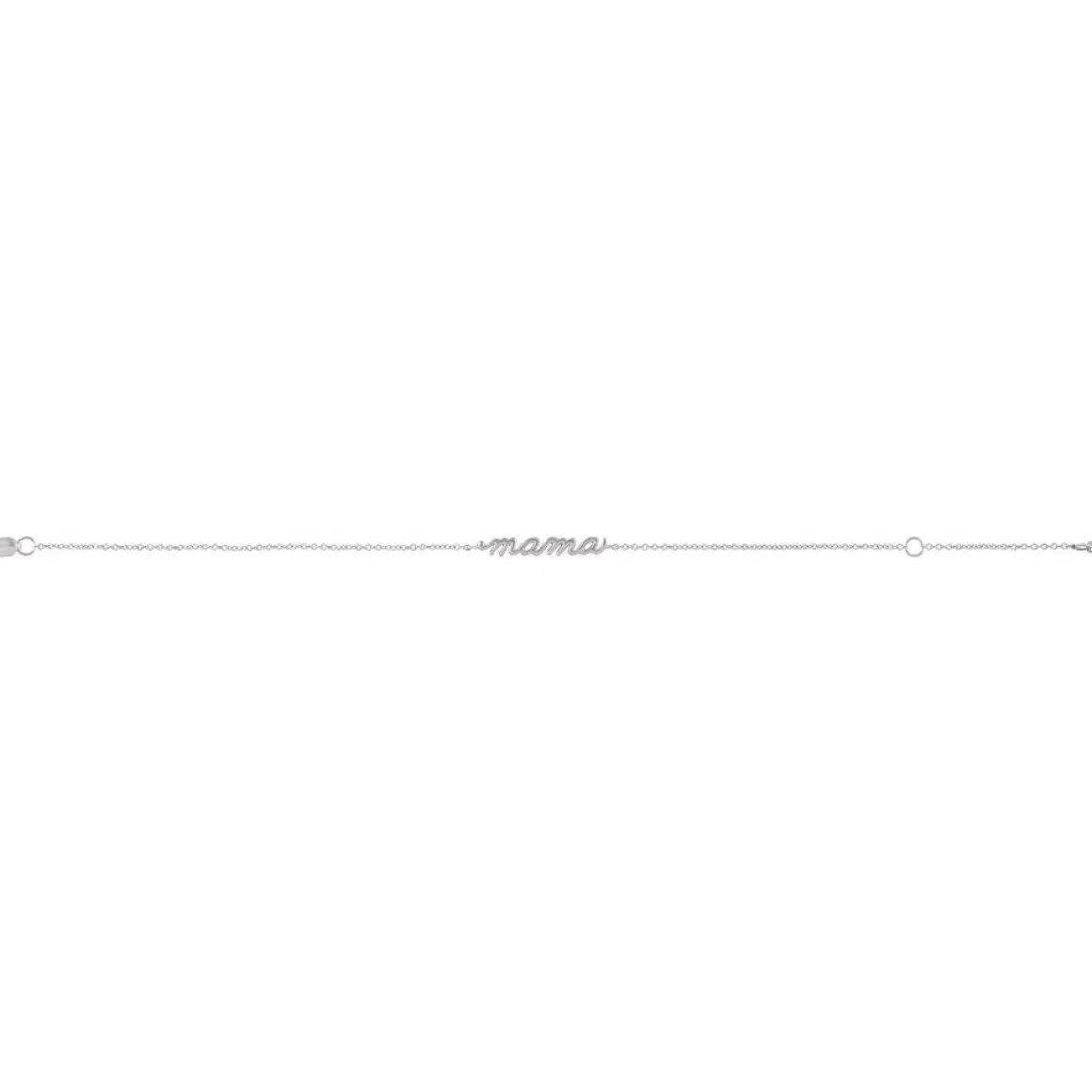 Sterling Silver Mama Script Bracelet 6.5-7.5"