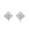 Sterling Silver 8mm Pyramid Post Earrings