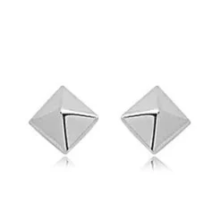 Sterling Silver 8mm Pyramid Post Earrings