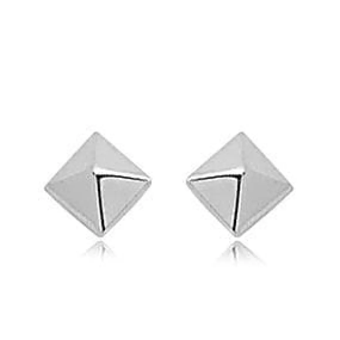 Sterling Silver 8mm Pyramid Post Earrings