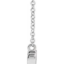 Sterling Silver Mom Script Necklace on 18" Chain
