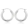 Sterling Silver Pl/Twist Hoop Earrings