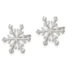 Sterling Silver Snowflake Post Earrings